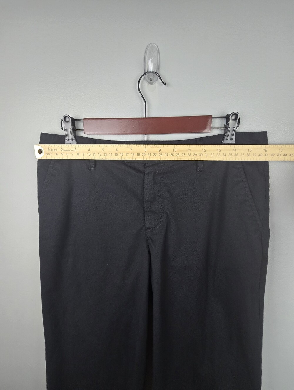 VANS Wide Leg Chino Pants Black Women Size 9 Baggy Casual Office Versatile - Picture 11 of 15